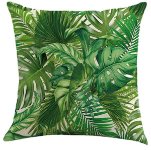 Jungle Leaf Pillow Case Cover