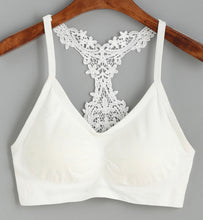 Load image into Gallery viewer, White Raceback Sports Yoga Pilates Bra Top
