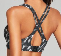 Load image into Gallery viewer, Gray Black Strokes Padded Sport Yoga Bra Top
