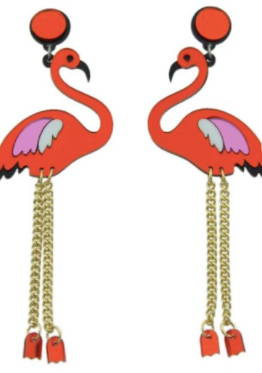 Flamingo Chain Earrings