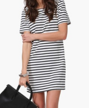 Load image into Gallery viewer, Pinstripe Casual Cotton Fashion Shirt Dress
