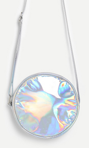 Silver Iridescent Cross Body Purse Fashion Bag