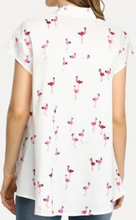 Load image into Gallery viewer, Flamingo Print Loose Button Down Shirt Fashion Soft Top
