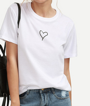 Load image into Gallery viewer, Heart Love Tomato Tee Shirt White Casual Top
