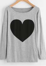 Load image into Gallery viewer, Big Heart Love Graphic Long Sleeve Casual Fashion Shirt
