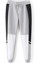 Load image into Gallery viewer, Thick Cotton Gray White Block Casual Fashion Pants
