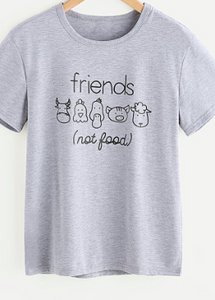 Friends Animals Graphic Tee Shirt Top
