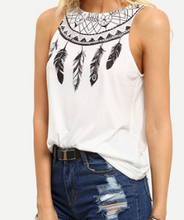 Load image into Gallery viewer, Dreamcatcher White Tank Top Shirt
