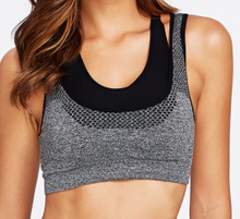 Load image into Gallery viewer, Double Sport Padded Bra Gray Black
