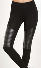 Load image into Gallery viewer, Black Soft Casual Mid Patent Leggings

