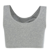 Load image into Gallery viewer, Gray Crop Top Padded Casual Fashion Bra
