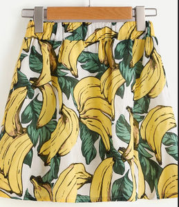 Banana Petit Mini Elastic Waist Skirt