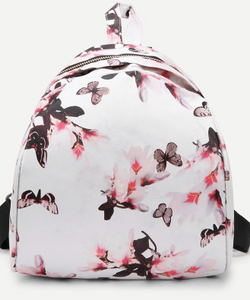 Floral 80's Mini Backpack Purse Fashion Bag