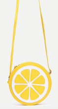 Load image into Gallery viewer, Lemon Yellow Circular Cross Body Fashion Purse Bag
