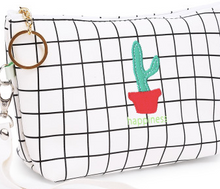 Load image into Gallery viewer, Happiness Cactus Makeup Case Pencil Pouch Bag Keychain
