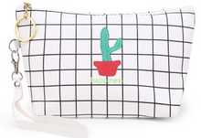 Load image into Gallery viewer, Happiness Cactus Makeup Case Pencil Pouch Bag Keychain
