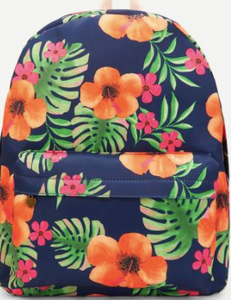 Orange Tropical Backpack