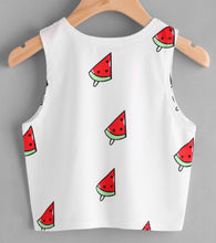 Load image into Gallery viewer, Watermelon Summer Light Tank Crop Top
