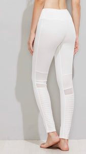 White Mesh Fashion Casual White Leggings