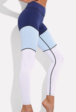Load image into Gallery viewer, Blue Color Block Yoga Pilates Sport Leggings
