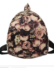Load image into Gallery viewer, Floral 80s style Dark Fashion Mini Backpack Purse Bag
