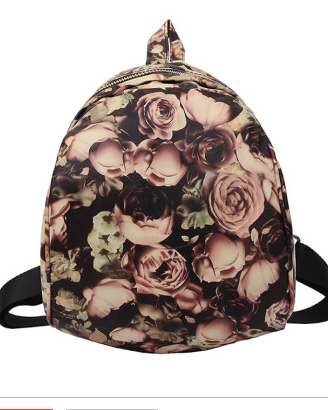 Floral 80s style Dark Fashion Mini Backpack Purse Bag Rakeli